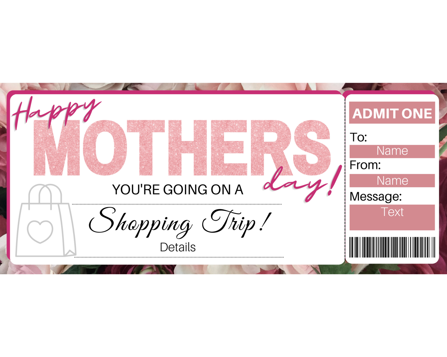 Mother's Day Shopping Trip Gift Ticket