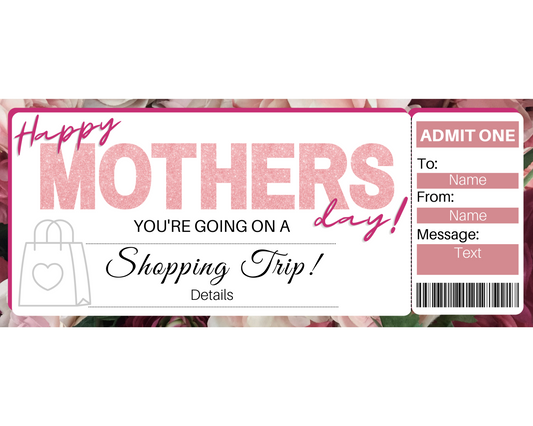 Mother's Day Shopping Trip Gift Ticket