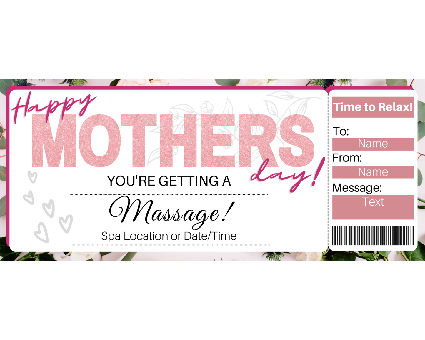 Mother's Day Massage Gift Template