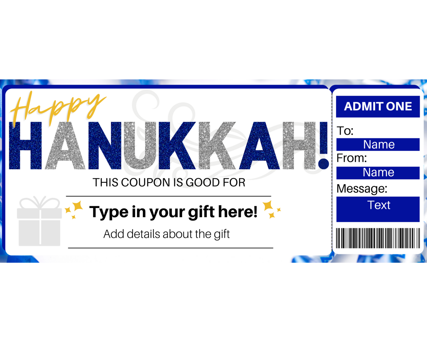 Hanukkah Gift Coupon