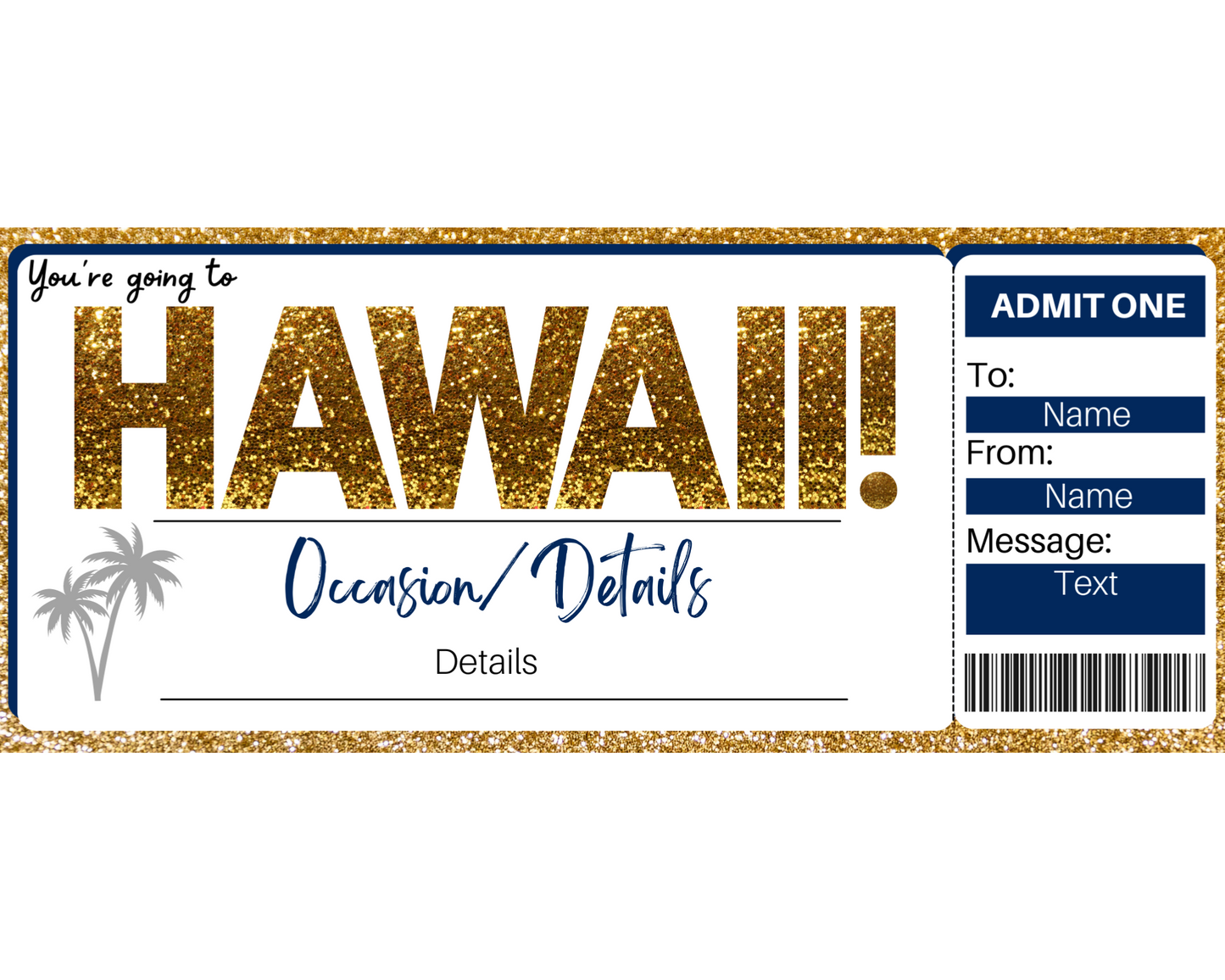 Hawaii Gift Ticket: Surprise Boarding Pass