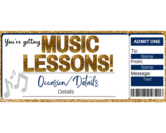 Music Lessons Gift Certificate