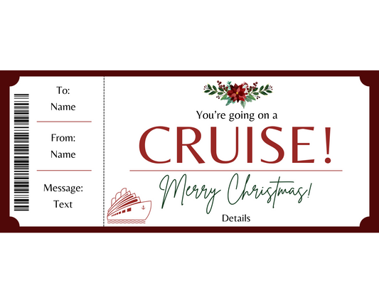 Christmas Surprise Cruise Gift Ticket
