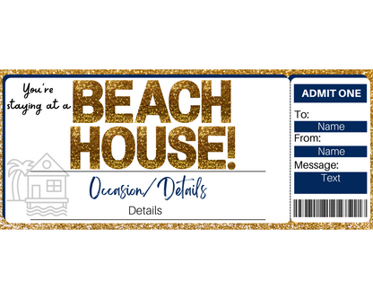 Beach House Gift Ticket
