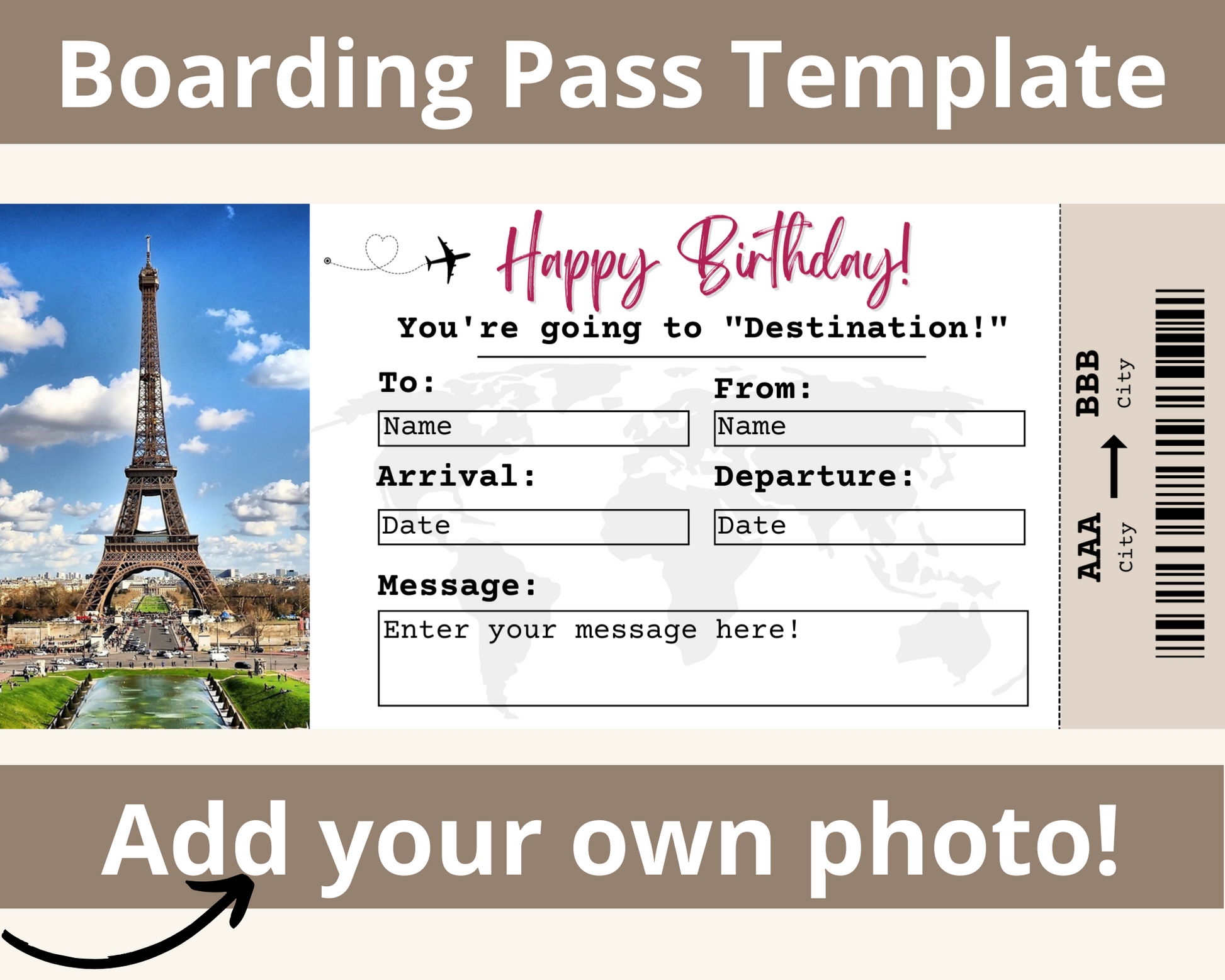 Birthday Boarding Pass Template: Surprise Flight Gift – Printed Smile Shop birthday-boarding-pass-template-surprise-flight-gift-printed-smile-shop