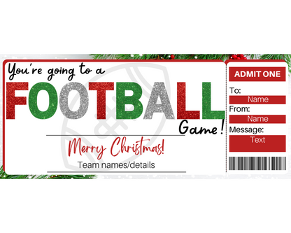 Christmas Football Game Ticket