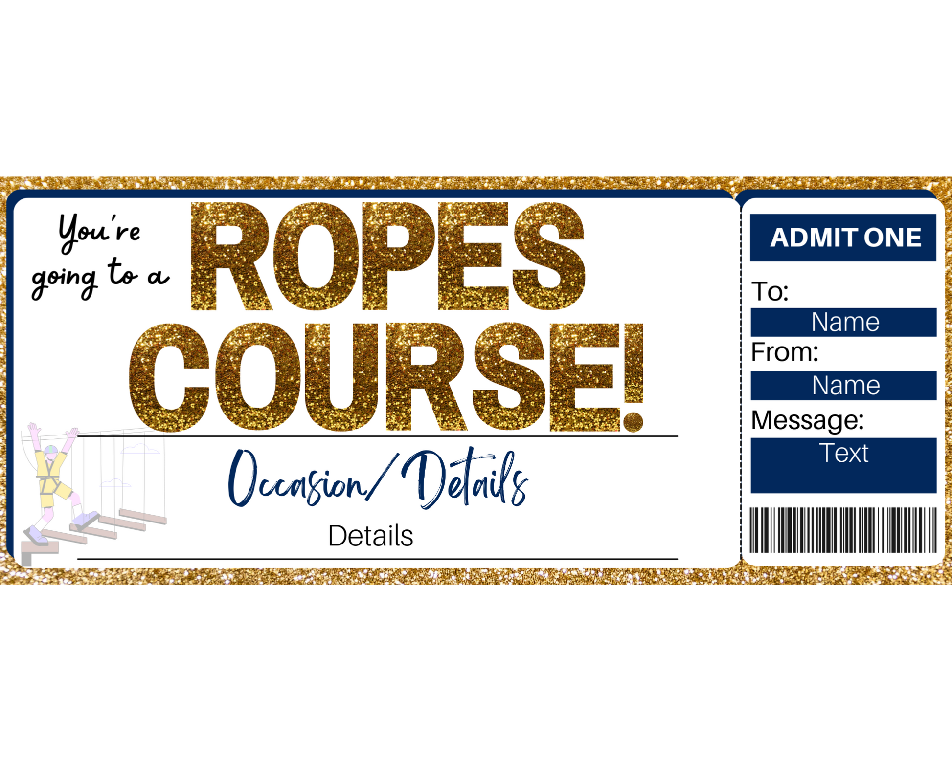 Ropes Course Gift Ticket – Printed Smile Shop