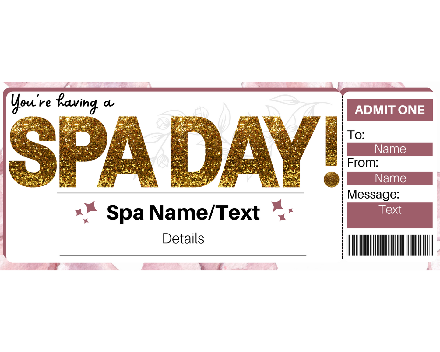 Spa Day Gift Ticket