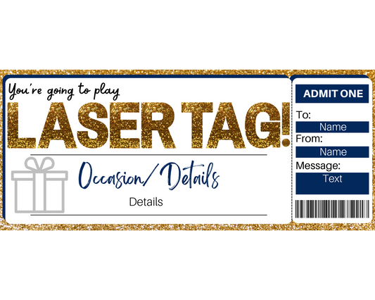 Laser Tag Gift Ticket Template