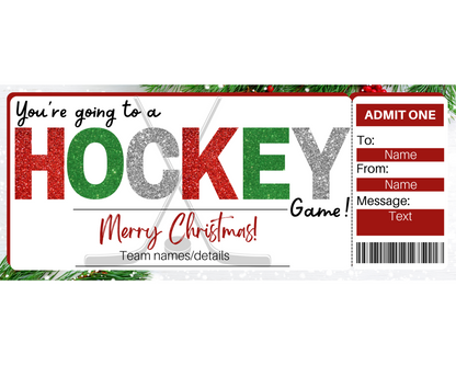 Christmas Hockey Game Ticket
