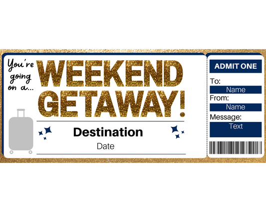 Weekend Getaway Ticket Template