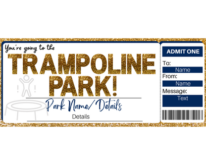 Trampoline Park Gift Ticket