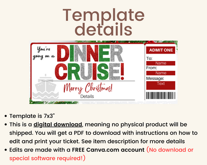 Christmas Dinner Cruise Gift Certificate