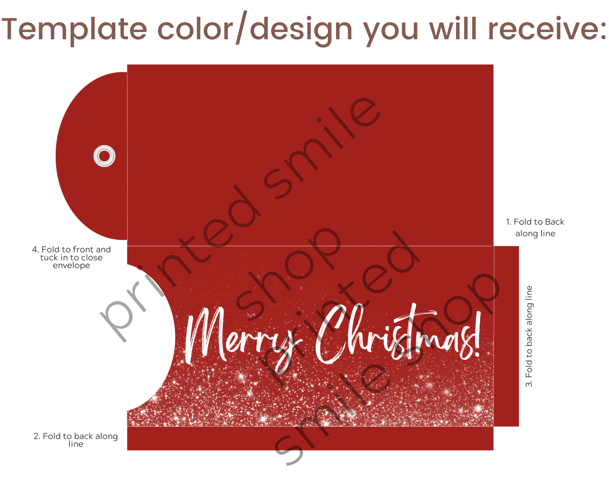 christmas printable envelope template – printed smile shop