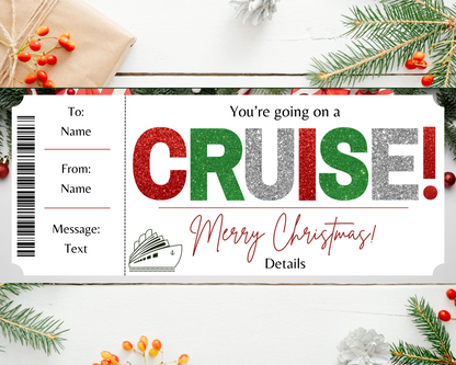 Christmas Cruise Gift Certificate Template