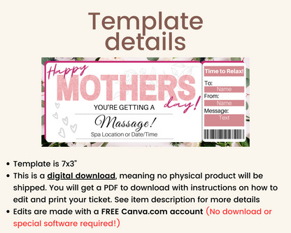 Mother's Day Massage Gift Template
