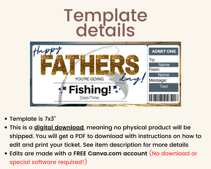 Father's Day Fishing Gift Ticket