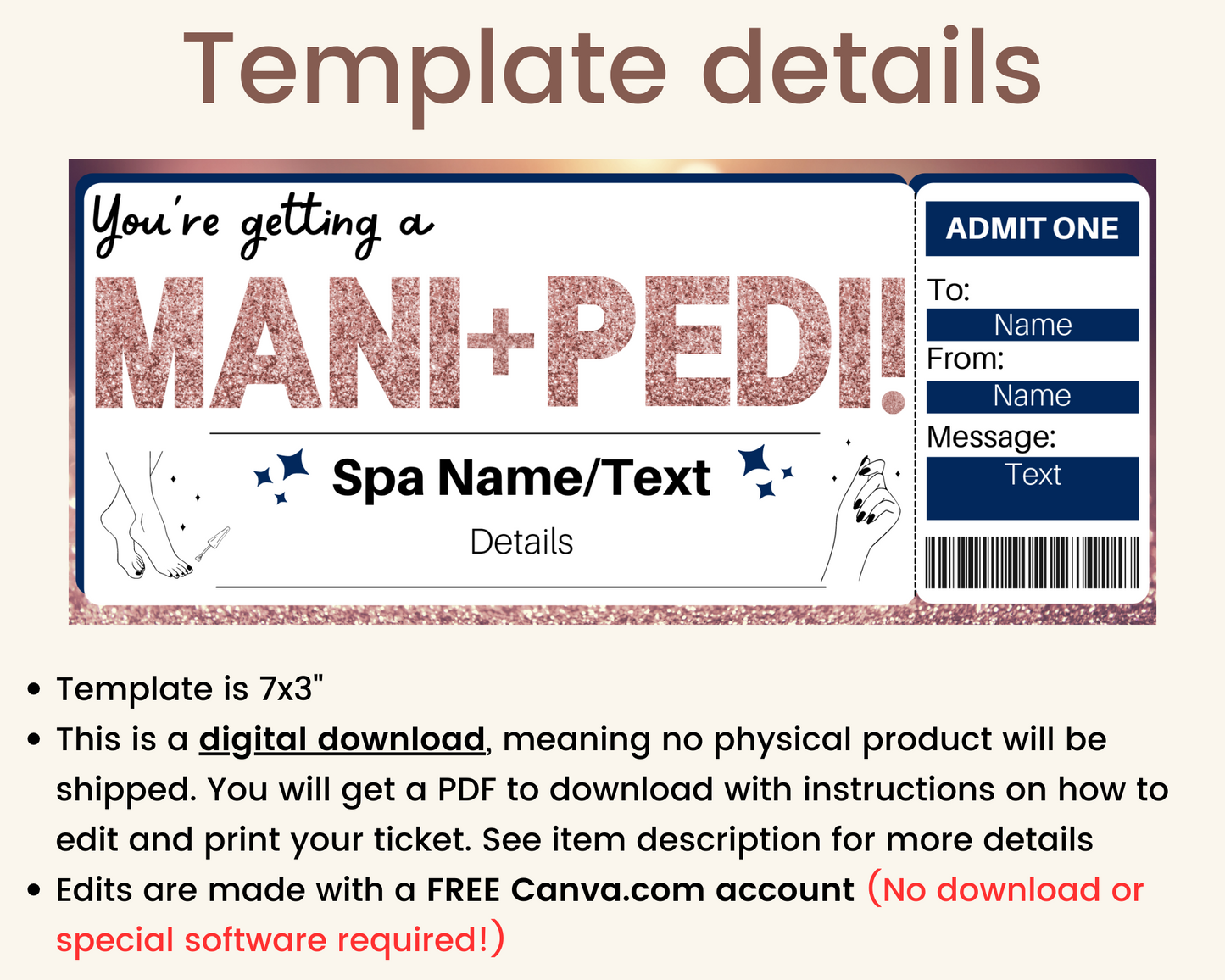 Mani Pedi Gift Certificate