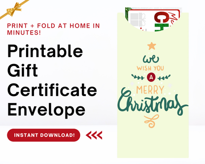 Christmas Gift Certificate Envelope