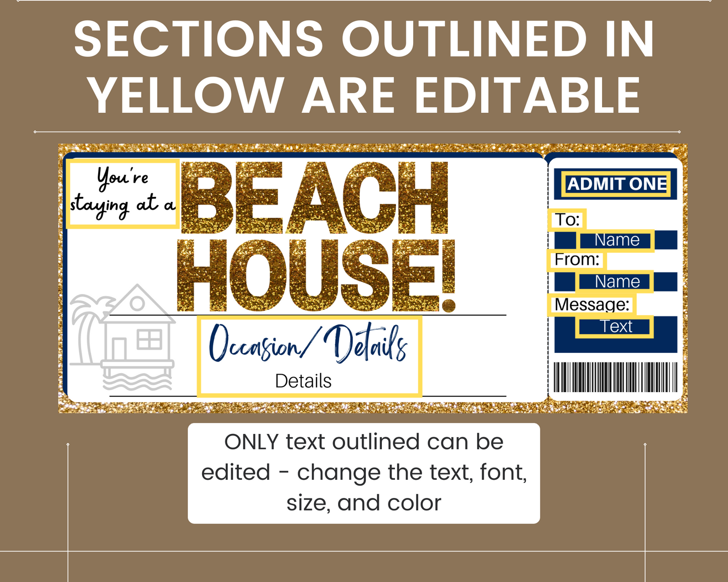 Beach House Gift Ticket