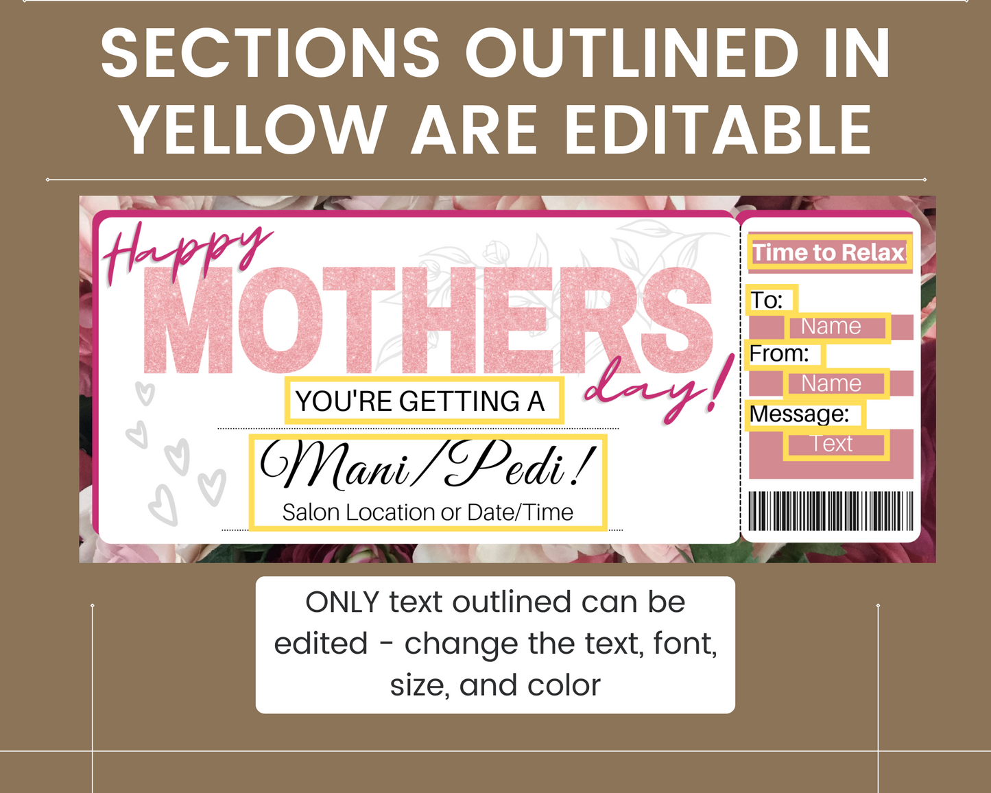 Mother's Day Mani Pedi Gift Ticket