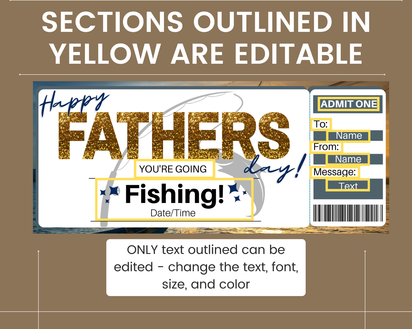 Father's Day Fishing Gift Ticket