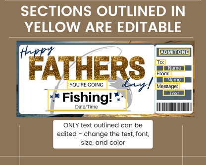 Father's Day Fishing Gift Ticket