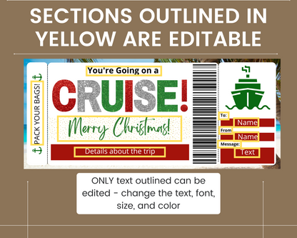 Christmas Cruise Boarding Pass