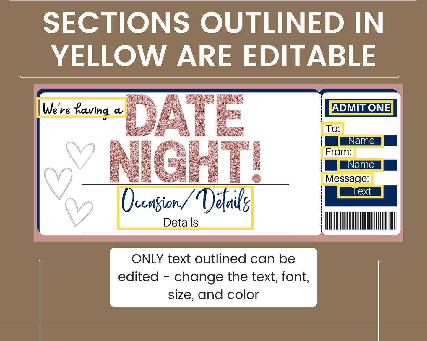 Date Night Gift Coupon Template
