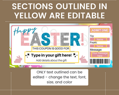Editable Easter Coupon Template