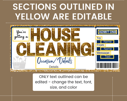 House Cleaning Gift Ticket