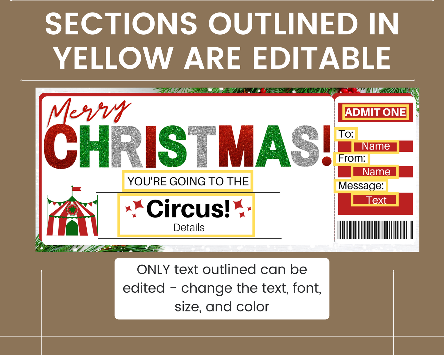 Christmas Circus Gift Certificate