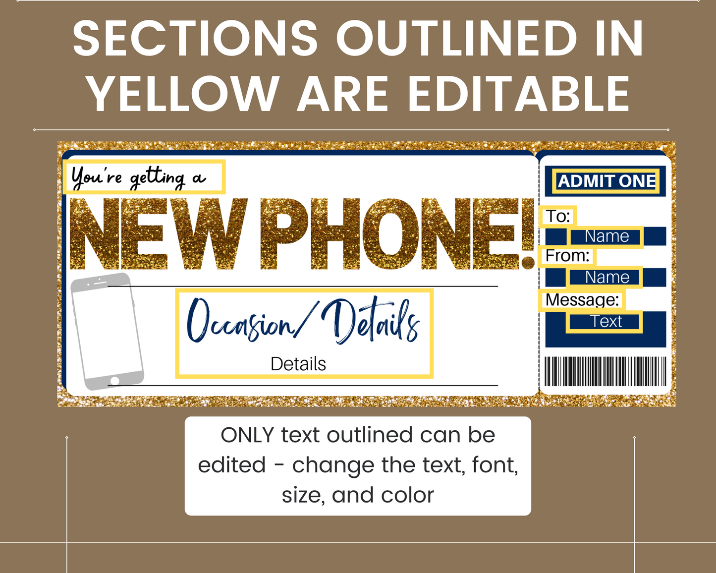 New Phone Gift Certificate Template