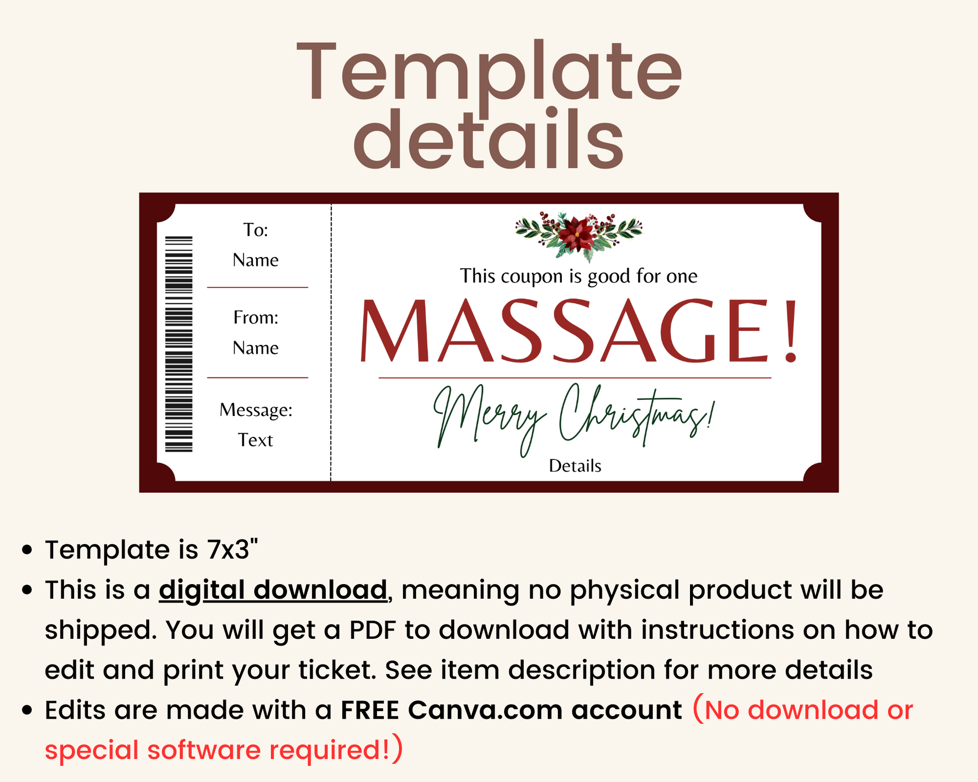 christmas-massage-gift-card-template-printed-smile-shop for Free Printable Gift Certificates For Massage Christmas Massage Gift Card Template – Printed Smile Shop for Free Printable Gift Certificates For Massage