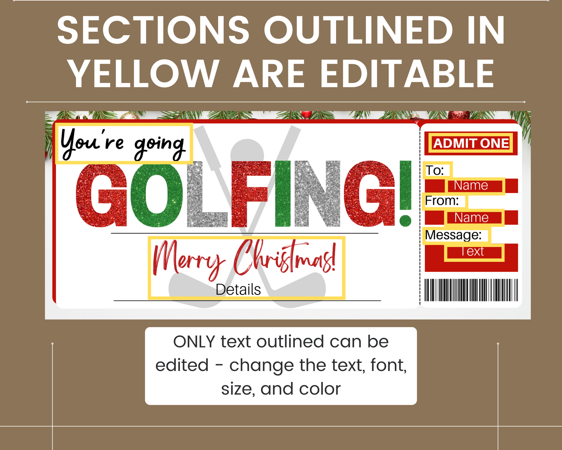 Christmas Golfing Gift Ticket Template – Printed Smile Shop christmas-golfing-gift-ticket-template-printed-smile-shop