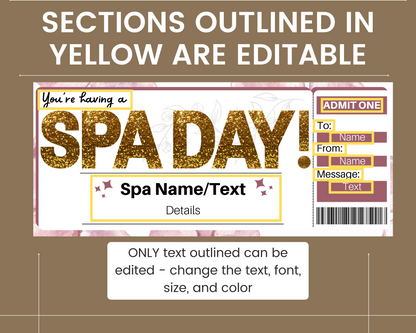 Spa Day Gift Ticket
