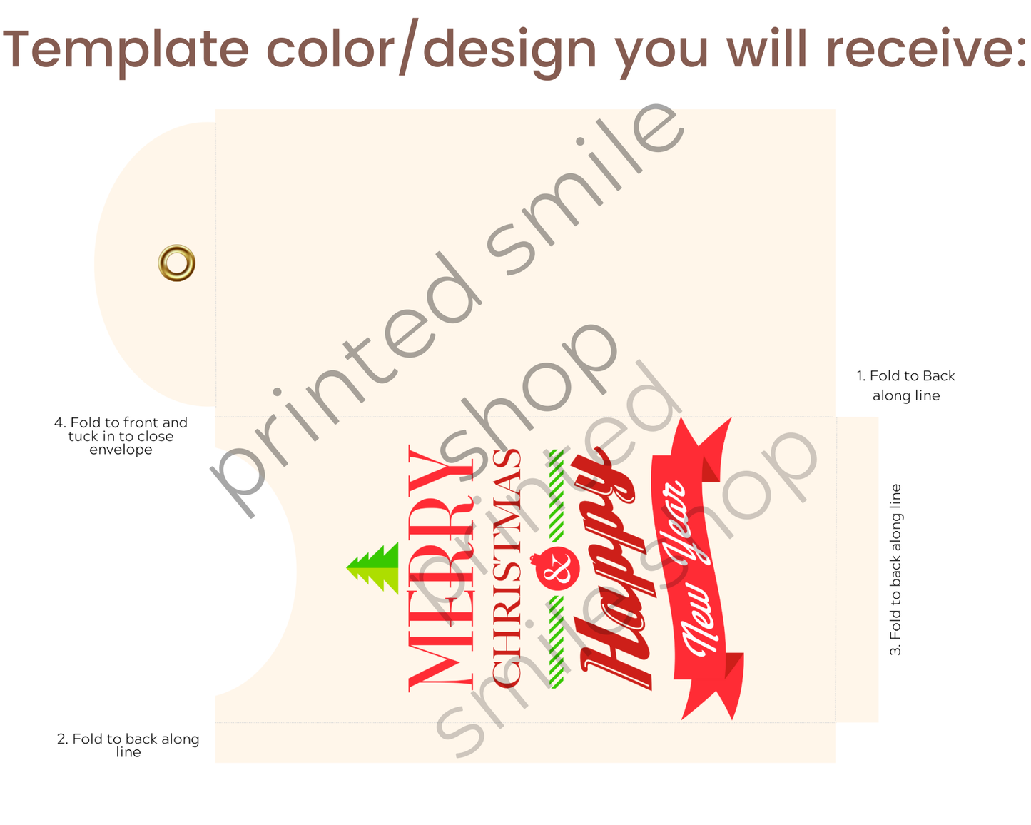 Printable Christmas Gift Certificate Envelope