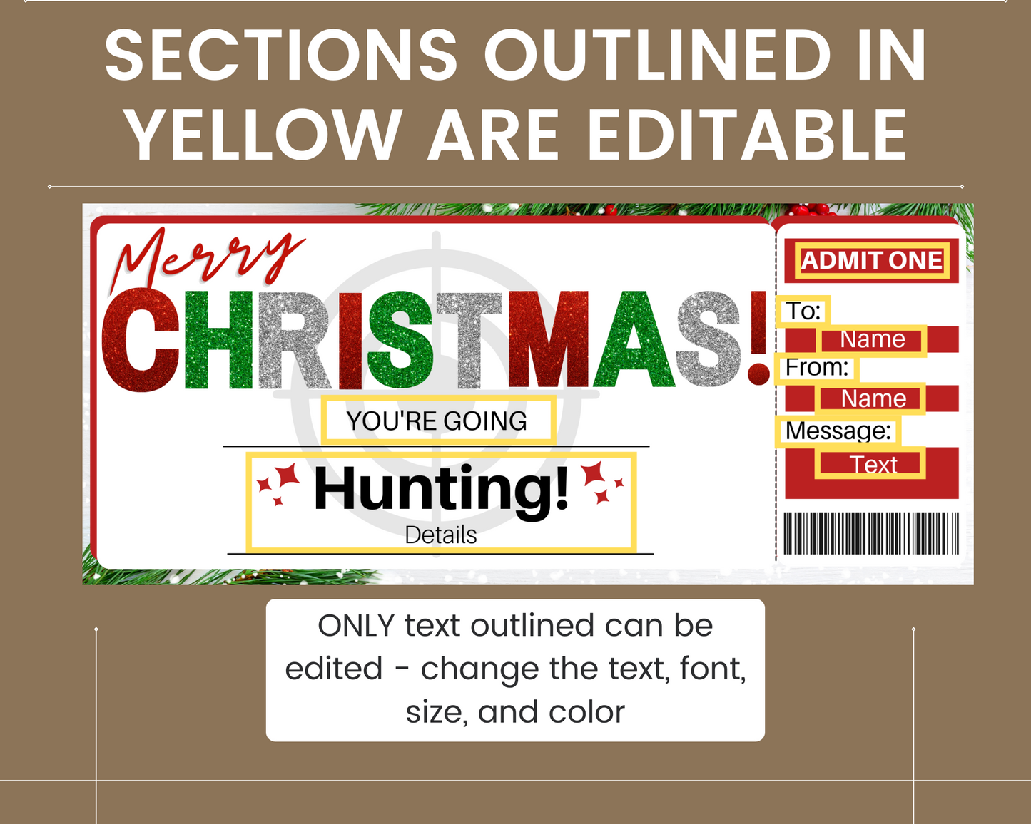 Christmas Hunting Trip Gift Certificate