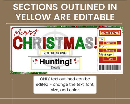 Christmas Hunting Trip Gift Certificate