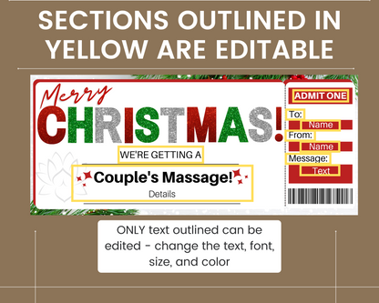 Christmas Couple's Massage Gift Certificate
