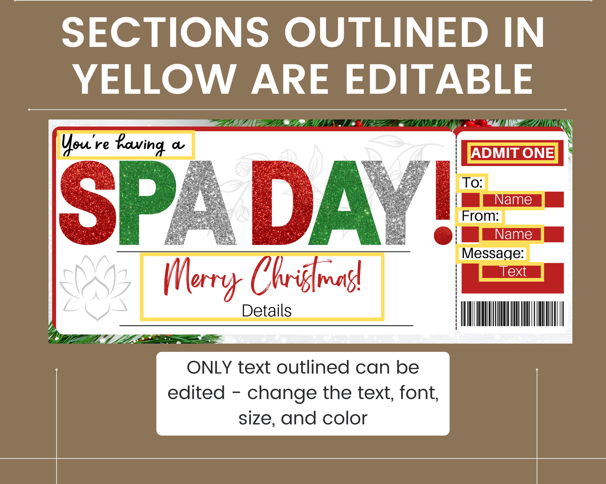 Christmas Spa Day Gift Ticket – Printed Smile Shop christmas-spa-day-gift-ticket-printed-smile-shop