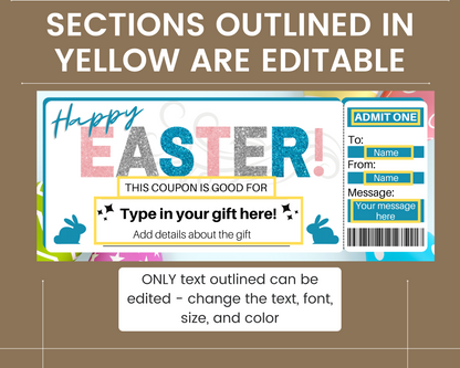Customizable Easter Gift Coupon