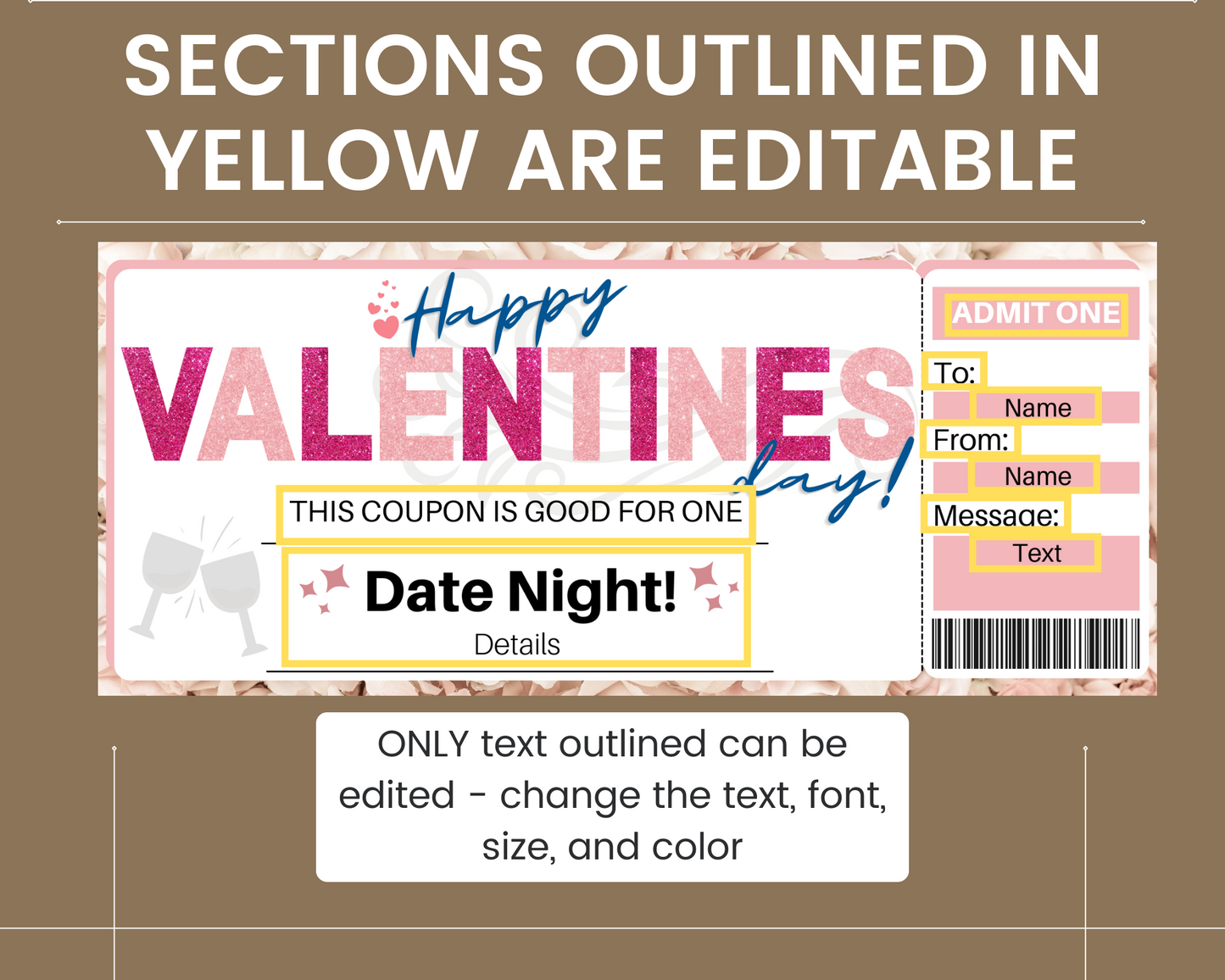 Valentine's Day Date Night Gift Ticket