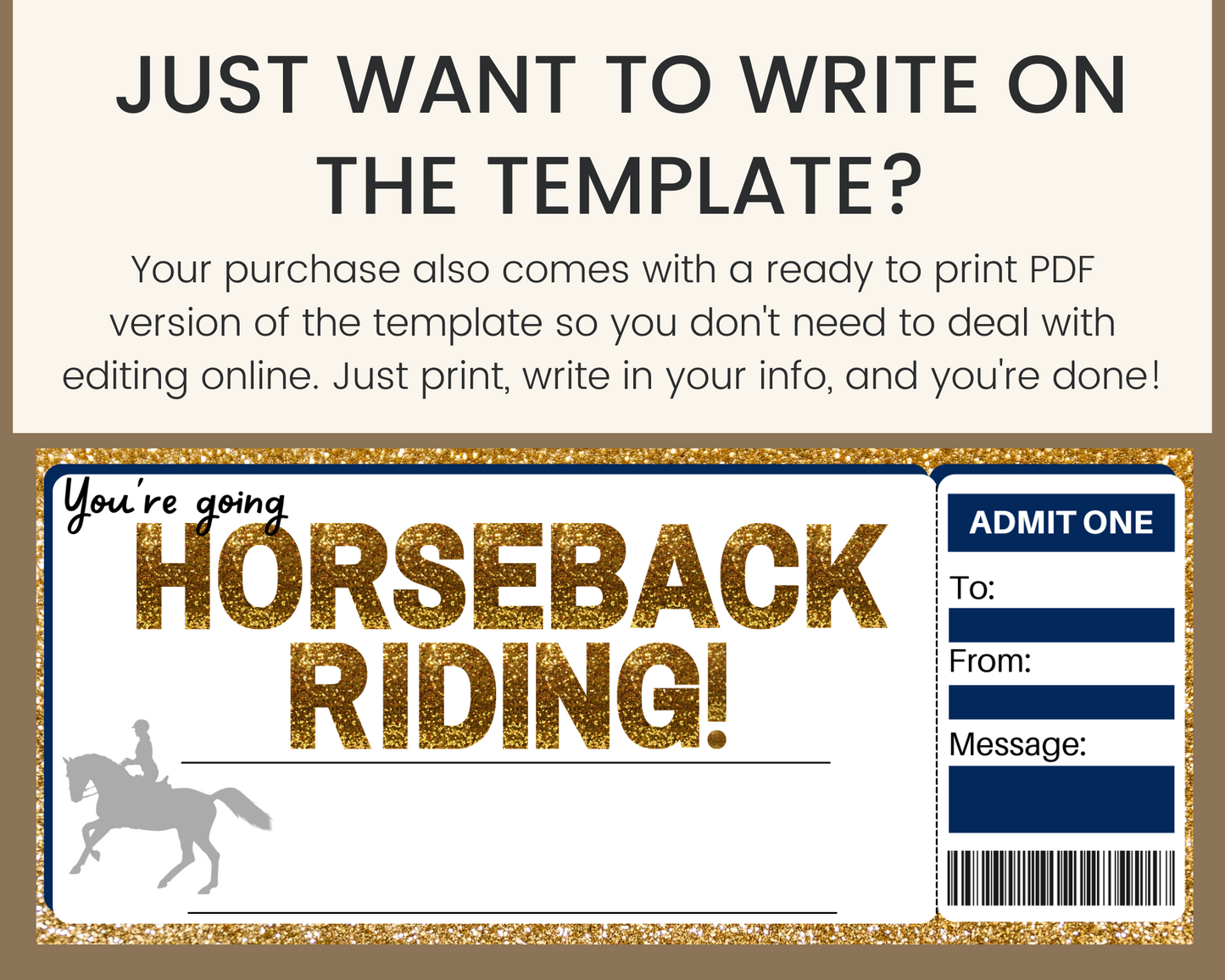 Horseback Riding Gift Certificate