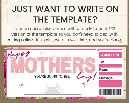 Mother's Day Concert Ticket Template