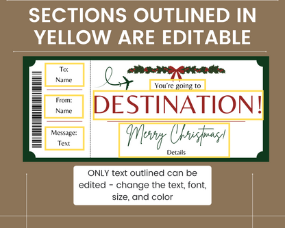 Christmas Surprise Vacation Gift Certificate