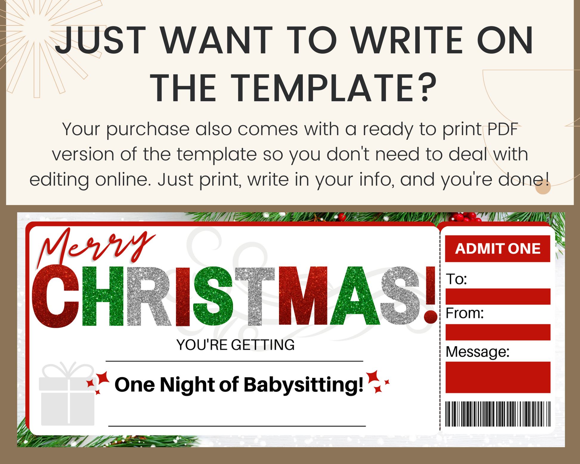 Christmas Babysitting Coupon Template – Printed Smile Shop christmas-babysitting-coupon-template-printed-smile-shop
