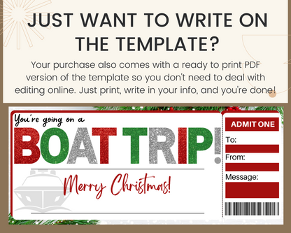 Christmas Boat Trip Gift Ticket