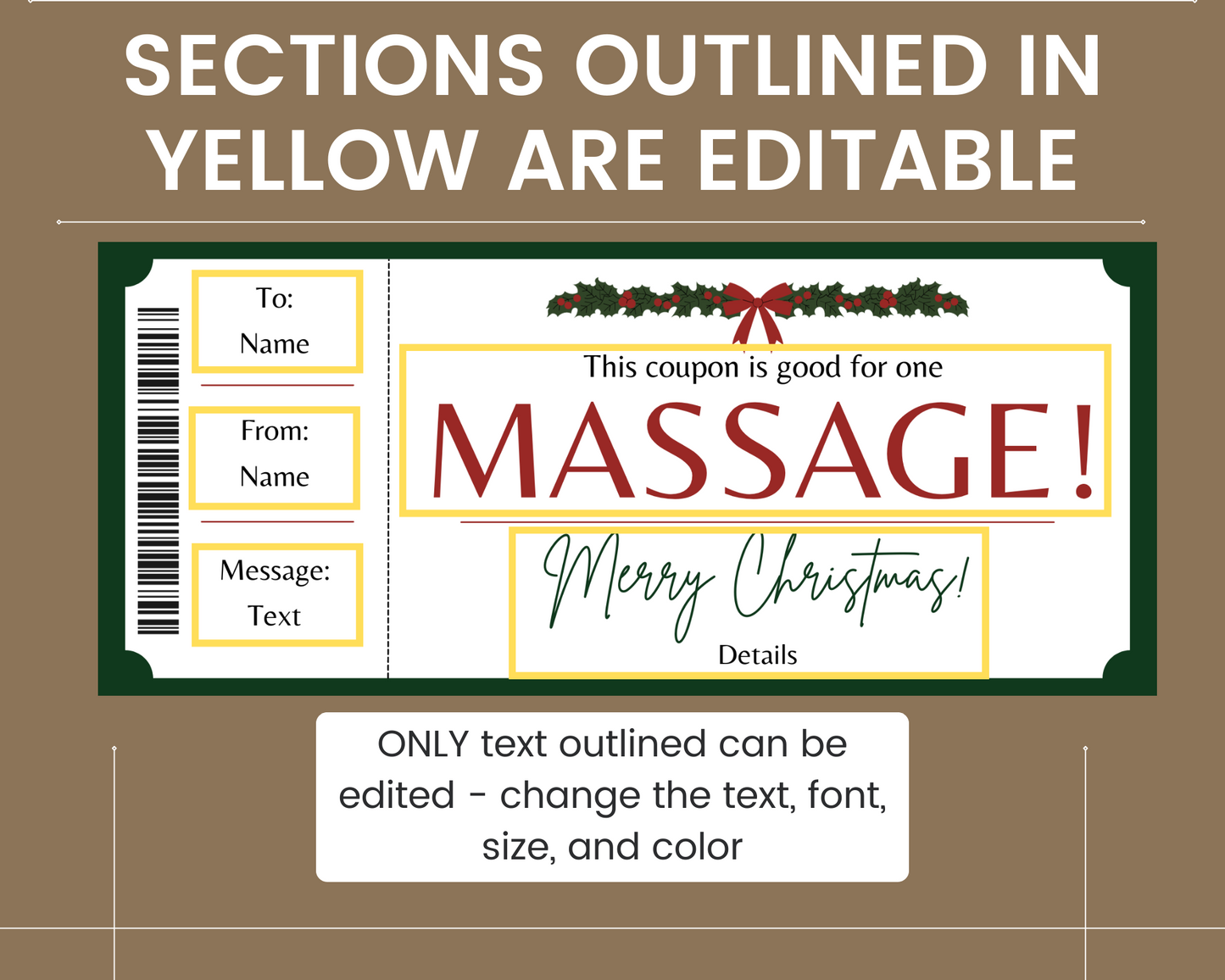 Christmas Massage Gift Certificate