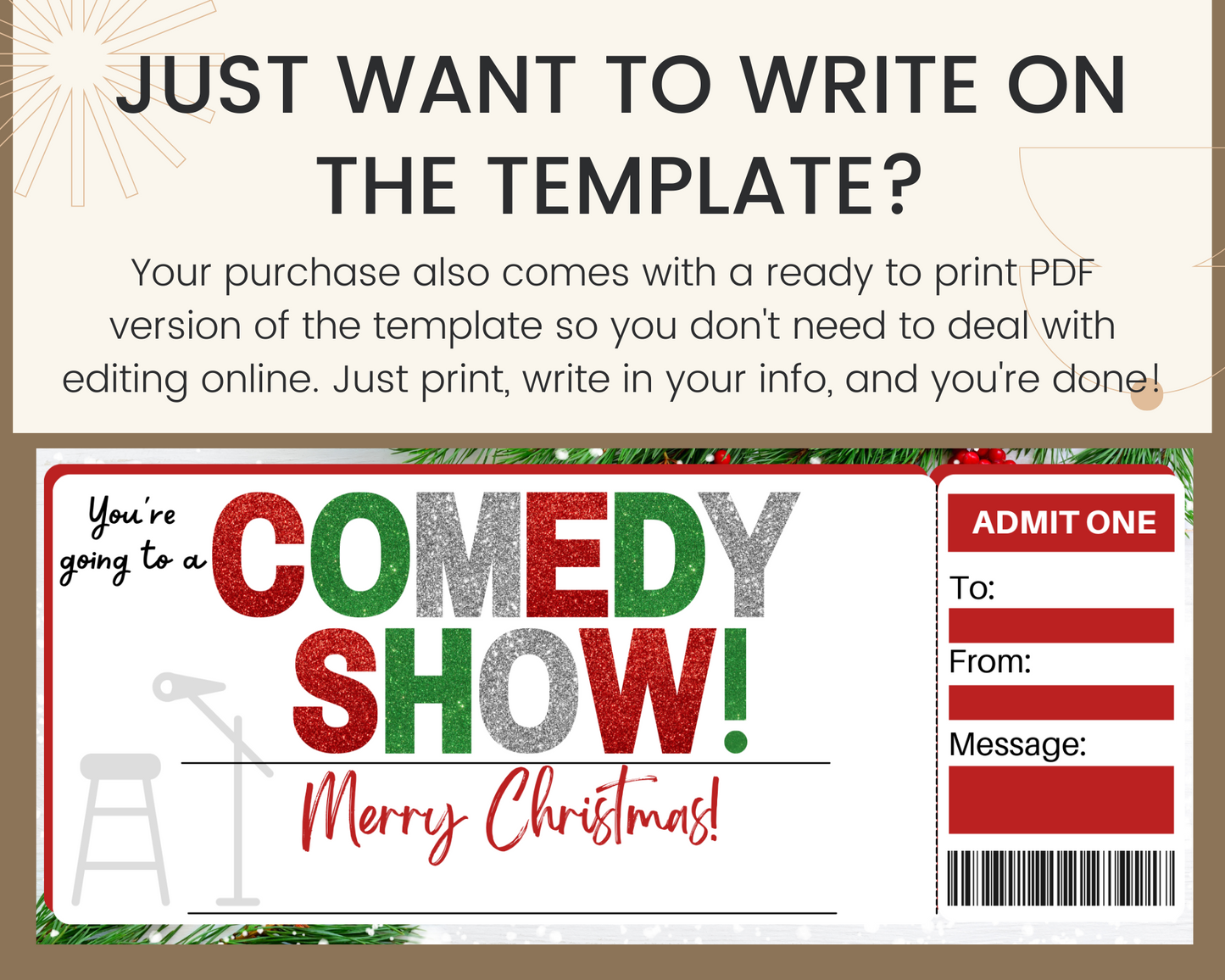 Christmas Comedy Show Ticket